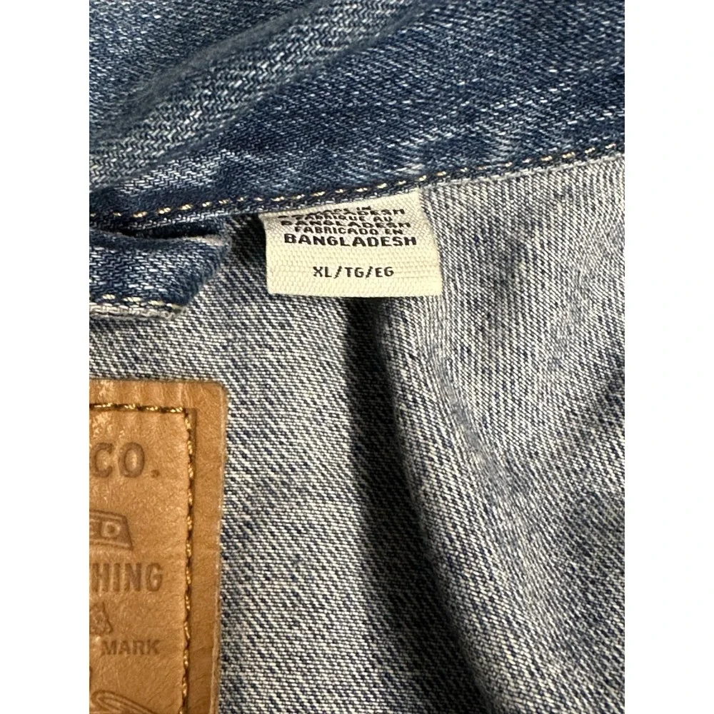 Levi's 72334 Water Less Denim Trucker Jacket Men's XL Blue Button Jean Coat